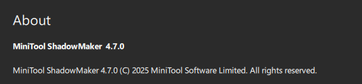 Minitool ShadoMaker 4.7