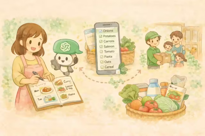 hatGPTで献立・買い物を自動化する方法｜家庭向け中級者活用術