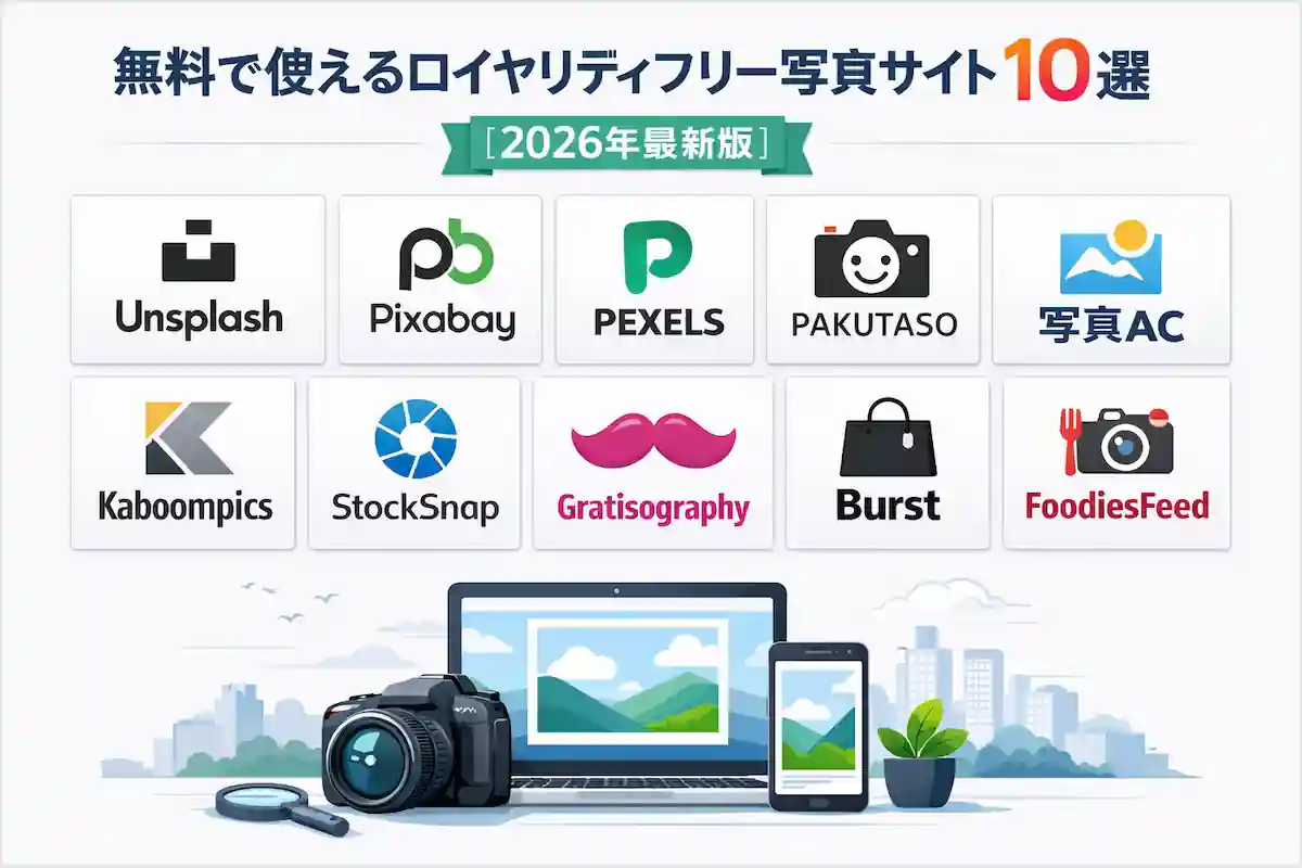 無料で使えるロイヤリティフリー写真サイト10選